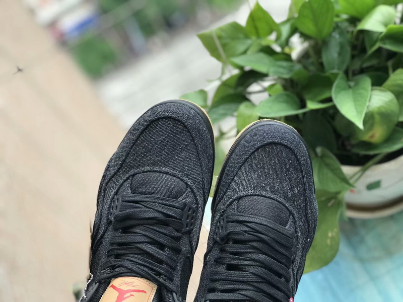 Authentic Air Jordan 4 X Levis NGR Black